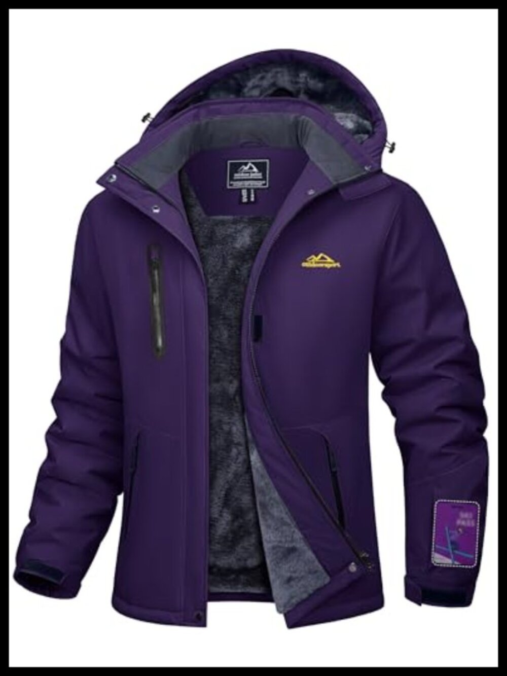 Waterproof Ski Snow Jacket Fleece Lined Windproof